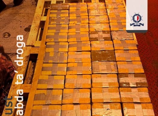 Police seize drugs at Freeport, with street value of around €14 million.