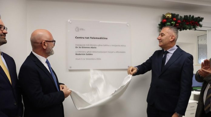 Telemedicine Clinic inaugurated, in Binja Silvio Parnis, in Siġġiewi