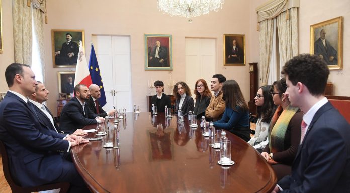 A consultation with young people resulted in important recommendations in the Labor Migration Policy – Prime Minister Robert Abela in a meeting with the KSU