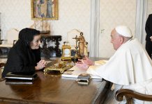 President Myriam Spiteri Debono has a private audience with His Holiness Pope Francis
