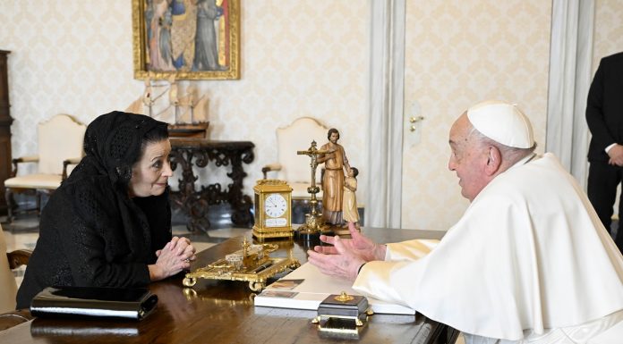 President Myriam Spiteri Debono has a private audience with His Holiness Pope Francis