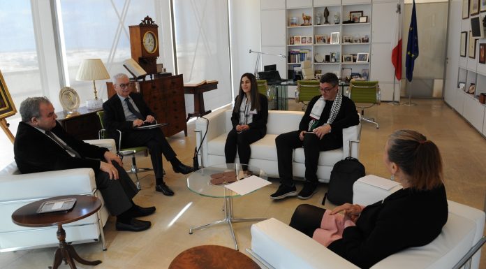 Meeting between the Speaker of the House of Representatives, the Graffitti Movement, and the Palestinian BDS National Committee Representatives, discussing the situation in Palestine and Malta’s International Obligations