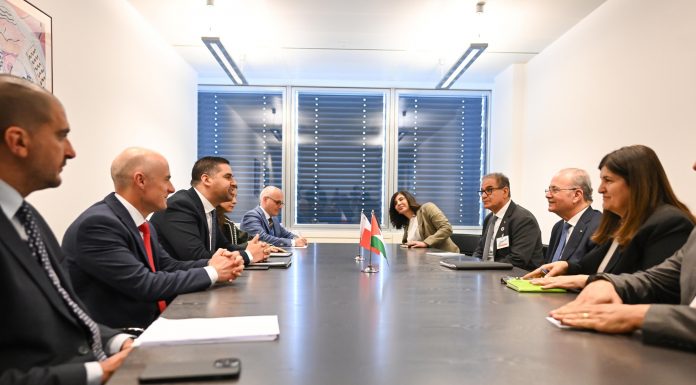 Deputy Prime Minister Ian Borg meets with Palestinian Prime Minister Mohammad Mustafa