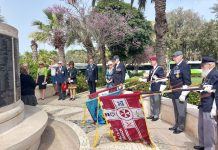 George Cross Island Association lay wreaths at War Memorial