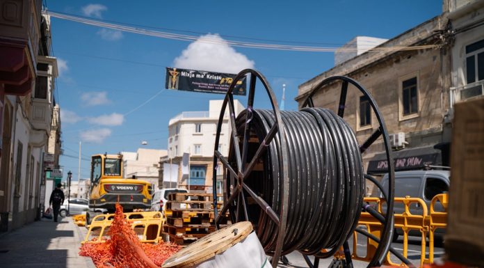 6.5 kilometres of new underground cables in the Ħamrun area