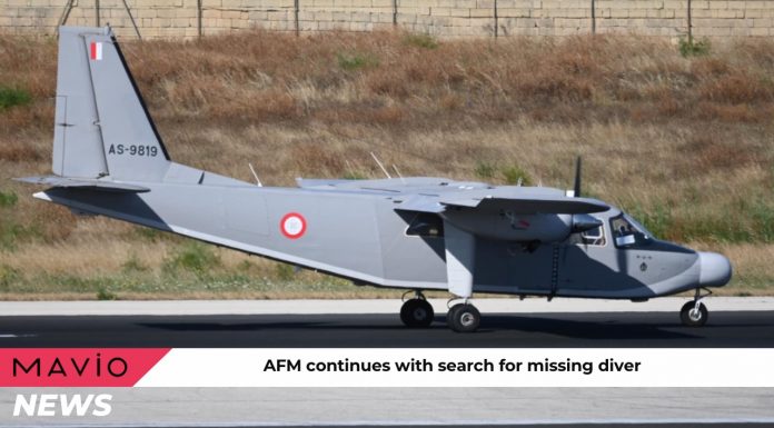 AFM continues air search for missing diver