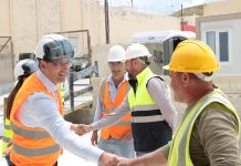 Minister Attard marks Workers’ Day with a visit to workers at a construction site