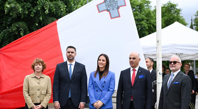 Deputy Prime Minister Borg raises the Maltese flag in Strasbourg, as Malta officially opens the 2025 Presidency of the Council of Europe
