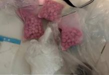 Three arrested over drugs find