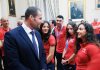 Prime Minister Robert Abela welcomes the athletes who represented Malta at the Games of the Small Countries of Europe held in Andorra