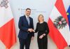 Deputy Prime Minister Borg meets with Austria Foreign Minister Meinl-Reisinger