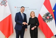 Deputy Prime Minister Borg meets with Austria Foreign Minister Meinl-Reisinger