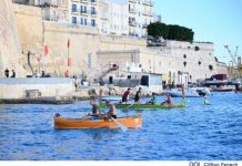 Transport Malta guards the waters of the Grand Harbour during Regatta training