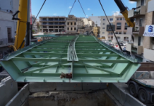 Major Bridge Span Lifting Taking Place Today at Triq M.A. Vassalli Msida