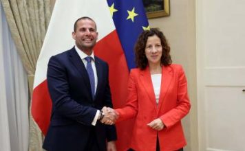 Prime Minister Robert Abela held a meeting with the Executive Vice-President of the European Commission, Roxana Mînzatu at Castille