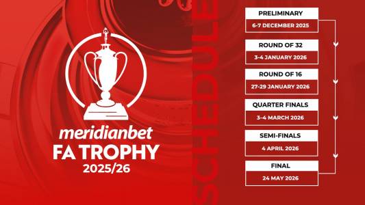 Meridiantbet FA Trophy 2025/26 Draws – Preliminary Round & Round of 32