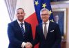 Prime Minister Robert Abela in a meeting with European Commissioner, Magnus Brunner