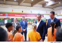Prime Minister Robert Abela meets with young athletes of the National School of Sports