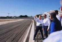 Prime Minister Robert Abela visits the final works before the reopening of the horse racecourse