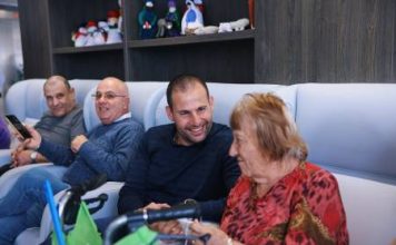 Prime Minister Robert Abela together with Parliamentary Secretary Malcolm Paul Agius Galea visit a nursing home