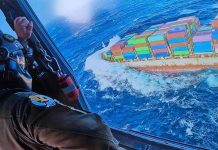 AFM airlift two sick crew members from ship