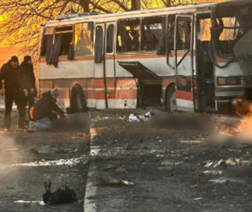 Russina drone strike kills 15 mine workers on bus
