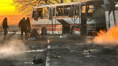 Russina drone strike kills 15 mine workers on bus