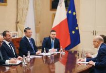 Prime Minister Robert Abela meets with the President of the European Court of Justice
