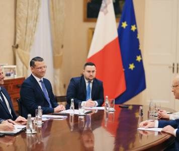 Prime Minister Robert Abela meets with the President of the European Court of Justice
