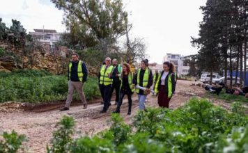 Garden irrigation reservoirs under construction in Fgura