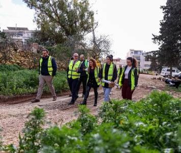 Garden irrigation reservoirs under construction in Fgura