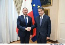 Prime Minister Robert Abela in a meeting with the Executive Vice-President of the European Commission Raffaele Fitto