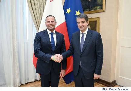 PM Robert Abela meeting Executive Vice-President of the European Commission responsible for Cohesion and Reforms, Raffaele Fitto