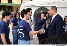 The Prime Minister among students during the KSU Malta Careers Expo
