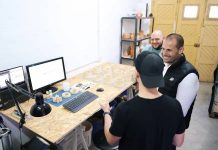 Prime Minister Robert Abela visits start-up that is creating limestone using 3D printing and recycled materials