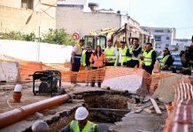 Works ongoing to upgrade potable water and sewage networks in Kirkop