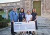 Dr Lydia Abela and Giorgia Mae present a donation of €20,000 to Puttinu Cares