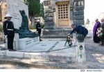 Speaker Dr Anglu Farrugia laying wreath at Sette Giugno monument