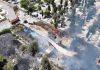 Grass fire at Addolorata Cemetery