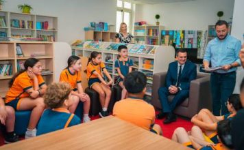 Minister Byron Camilleri on his first visit to Rabat Primary School