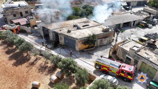 Industrial fire at Marsaskala