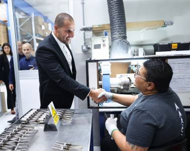 Prime Minister Robert Abela during a visit to the company Ad